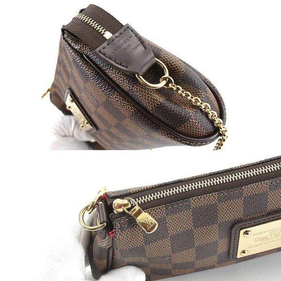 Louis Vuitton Damier Eva Shoulder Bag Ebene Brown - Picture 7 of 10